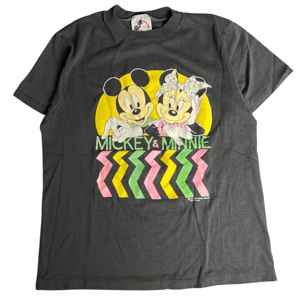 Vintage The Walt Disney Mickey Minnie Mouse Graphic Shirt Size Large Kids